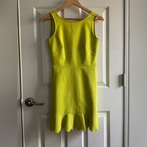 J. Crew Vibrant Yellow-Green Sleeveless Mini Dress